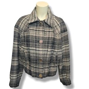 Mossimo plaid wool blend jacket. Medium
